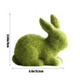 thumbnail image 3 of Decoración de conejo de Pascua, conejitos de musgo flocados, decoración primaveral, figuras de conejo de resina para mesa, escritorio, decoraciones de Pascua., 3 of 6