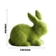 thumbnail image 3 of Decoración de conejo de Pascua, conejitos de musgo flocados, decoración primaveral, figuras de conejo de resina para mesa, escritorio, decoraciones de Pascua., 3 of 6