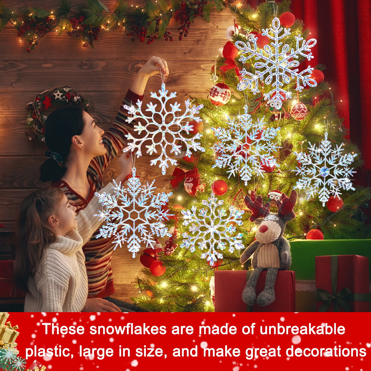 The snowflake ornament is made of light weight Styrofoam then covered in a  think…