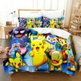 thumbnail image 3 of POKEMON Cartoon Anime 2 Piece/3 Piece Bedding Sets Comforters Sets & Pillowcases Set for Boys Girls Mens Womens Breathable Durable Microfiber Super Soft Ultra-Soft Fashion Funny, 3 of 9