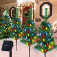 thumbnail image 1 of Aovciust 4PCS Solar Christmas Tree for Outdoor Christmas Decoration Pathway Lights with 80 C6 Multi-Color Lights Water Proof for Garden Yard and Outside Decorations, 1 of 7
