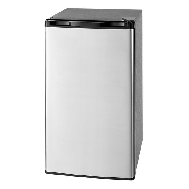 KFFKFF Mini-Frigo, 3,2 Pi3, Réfrigérateur Compact à Porte Simple, Température Réglable, Tablette en Verre, Petit Réfrigérateur Écoénergétique, Porte Réversible, Faible Bruit