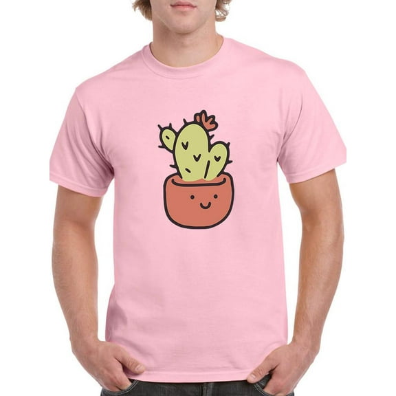 Cute Cactus Buddy T-Shirt Men -Smartprints Designs, Male Large