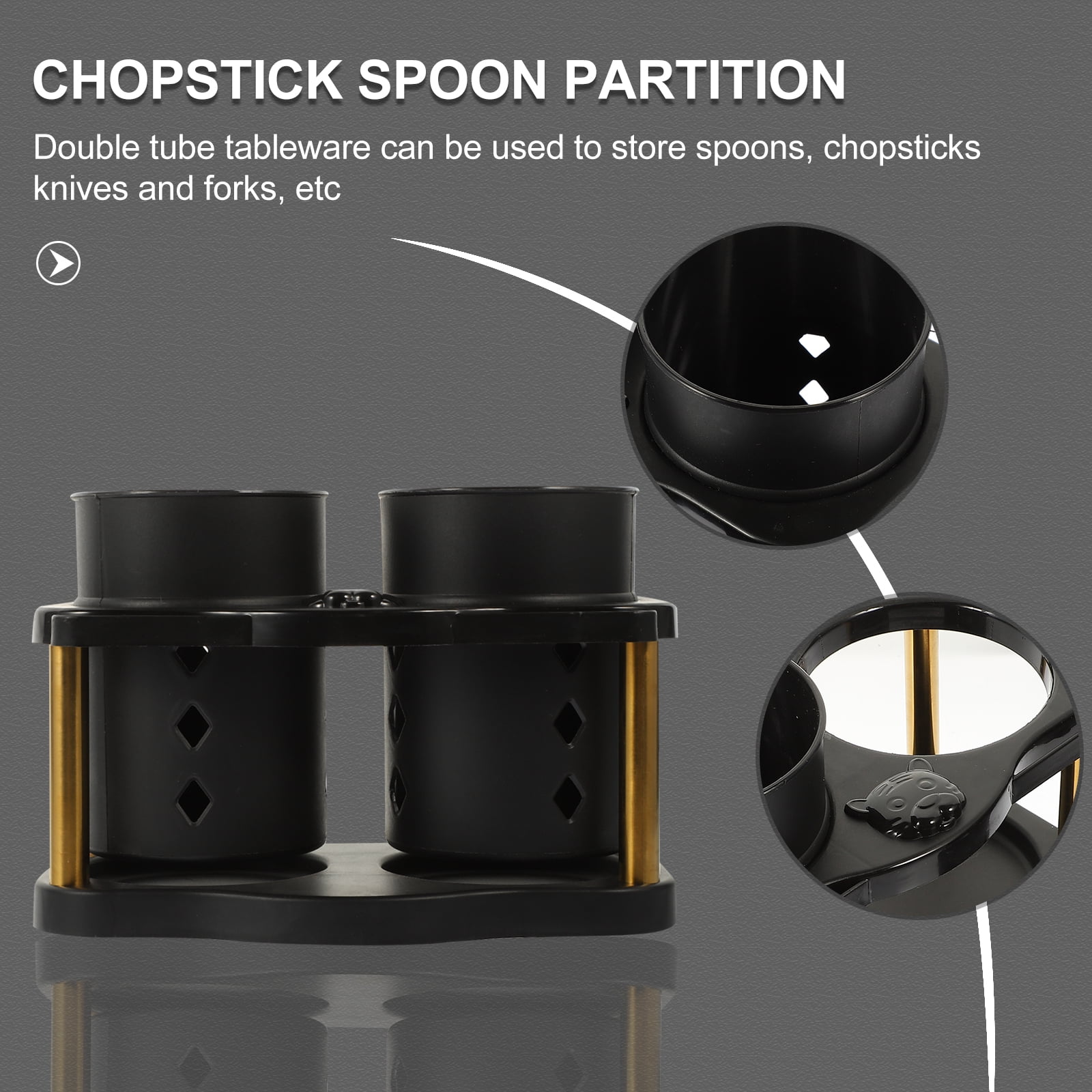 2 Pieces Kitchen Utensils Holder Cutlery Storage Container
