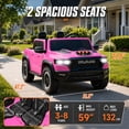 thumbnail image 3 of Conchico RAM 2 Seater 24V Powered Ride on Electric Truck Car with Remote Control & 4 Wheels Suspension for Girls, Pink, 3 of 8