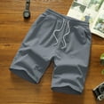 thumbnail image 3 of Men's Shorts Men's Athletic Shorts Mens Spring And Summer Street Leisure Sports Pocket Drawstring Stretch Waist Solid Cargo Shorts, 3 of 3