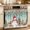 aurora, variant on Turquoise Christmas Oven Skirt Curtain 27"Wx20"L, Waterproof Ruffled Stove Cover Skirt with 8 Ribbon Ties, Snowman Xmas Tree Elk Poinsettia Decorative Oven Door Curtain for Kitchen Dishwasher Cabinet