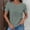 Green, variant on Munlar Women Tops Spring Green Shirts Short Sleeve Solid Color Loose Crew Neck Hollow out Blouses 2XL