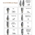 thumbnail image 4 of Rotary Burr Set For Dremel, 10 Pcs Double Cut Carbide Carving Bits Set With 1/8" Shank And 1/4" Head Length For Diy, Woodworking, Engraving, Metal Car, 4 of 4