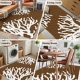 thumbnail image 5 of 3'x5' Area Rugs, Coral Brown Indoor Outdoor Area Rug for Living Room Bedroom, White Coastal Ocean Marine Nautical Beach Washable Bathroom Rugs Kitchen Floor Carpet Mats Home Decor Aesthetic, 5 of 8