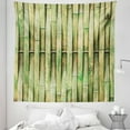 thumbnail image 1 of Bamboo Print Tapestry, Botanical Exotic Branch Wall Design Grid, Fabric Wall Hanging Decor for Bedroom Living Room Dorm, 5 Sizes, Fern Green Khaki, by Ambesonne, 1 of 1