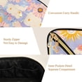 thumbnail image 5 of FORMRS Makeup Bag Travel Cosmetic Organizer for Women Fold Flat Zipper Pouch with Handle, Purple Clouds, 5 of 8