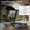 thumbnail image 2 of 16% Treadmills for Home with Handle, 3 in 1 Portable Treadmill with Incline, Foldable Treadmill with Three Screen, 12 Preset Programs, 400Lbs, 2 of 9