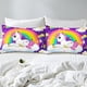thumbnail image 5 of Lindo Unicornio Funda de Edredón Rey Galaxia Estrellas Fantasía Funda Nórdica Niñas, 5 of 6