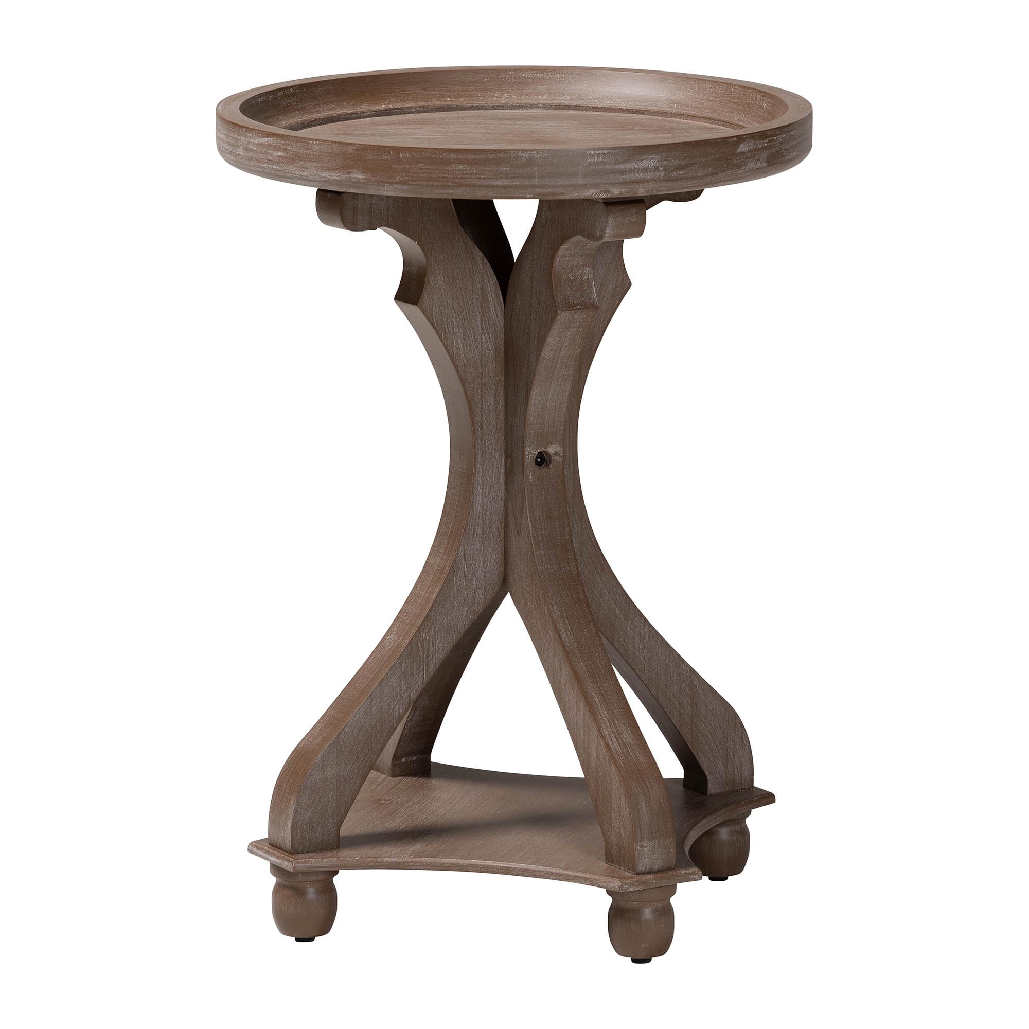 Baxton Studio Westlyn French Country End Table, Antique Brown