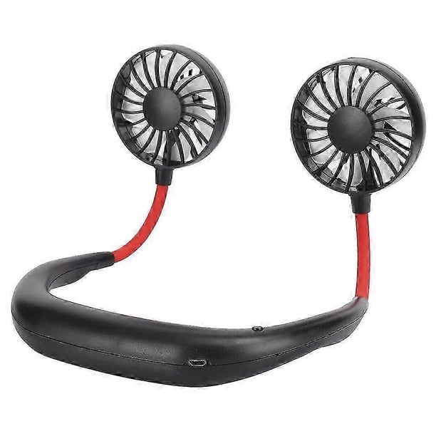 Portable Hanging Neck Fan, Personal Hands-Free Fan Neck Fan, 3 Speed USB Rechargeable Portable Fan, Mini Neck Fan(Black)