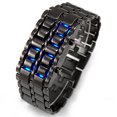 thumbnail image 6 of UDIYO Men\'s Women\'s Lava Stainless Steel LED Digital Quartz Bracelet Watch Wristwatch, 6 of 7