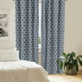 thumbnail image 2 of Ambesonne Geometric Curtains, Eastern Japanese Tile, Pair of 28"x95", Charcoal Grey Dark Blue, 2 of 5