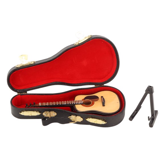 Modelo de guitarra en miniatura de madera, réplica de miniguitarra, modelo de instrumento musical, decoración