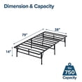 thumbnail image 5 of ZINUS SmartBase Compack Mattress Foundation / 14 Inch Metal Bed Frame / No Box Spring Needed / Sturdy Steel Slat Support, Twin XL, 5 of 5