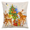 thumbnail image 4 of 4pcs Fundas de almohada navideñas -45 * 45 cm Decoraci de almohada decorativas - Fundas de almohada festivas Decoración navideña - Funda de almohada Decoraciones navideñas de invierno (J), 4 of 4