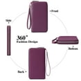 thumbnail image 2 of GAEKEAO Womens Wallet RFID Blocking Leather Zip Around Wallet Large Capacity Long Purse Credit Card Clutch Wristlet, 2 of 6