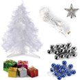 thumbnail image 4 of Mini árbol de Navidad blanco de 58 cm - Mini árbol de Navidad con luz LED blanca cálida, regalos decorados y adornos TUNC Sencillez, 4 of 5