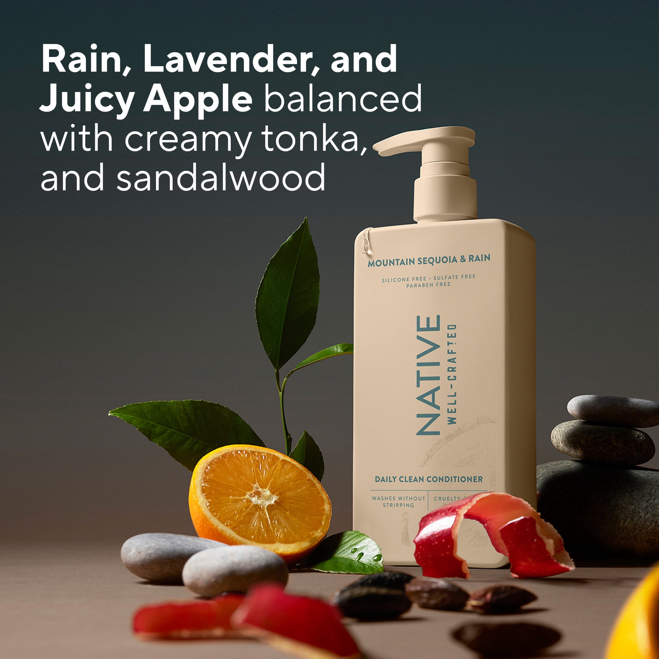 Native Daily Clean Men's Conditioner, Silicone and Sulfate Free, Mountain Sequoia & Rain, 16.5 fl oz