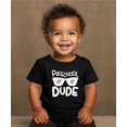 thumbnail image 3 of Olive Loves Preschool Dude First Day of School Gift Back to School Black Shirt 3T, 3 of 9