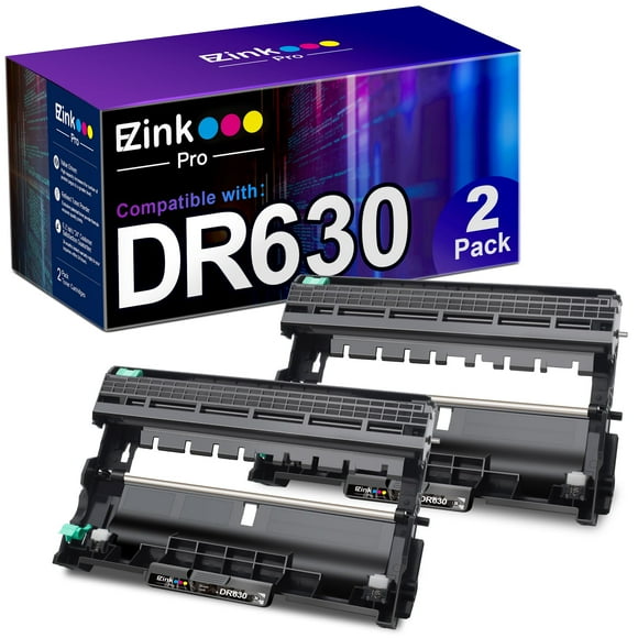 E-Z Ink Pro DR630 Compatible Drum Unit (Not Toner) Replacement for Brother DR630 DR-630 DR 630 to use with HL-L2300D HL-L2340DW HL-L2360DW HL-L2380DW DCP-L2540DW DCP-L2540DW MFC-L2705DW (2 Black)