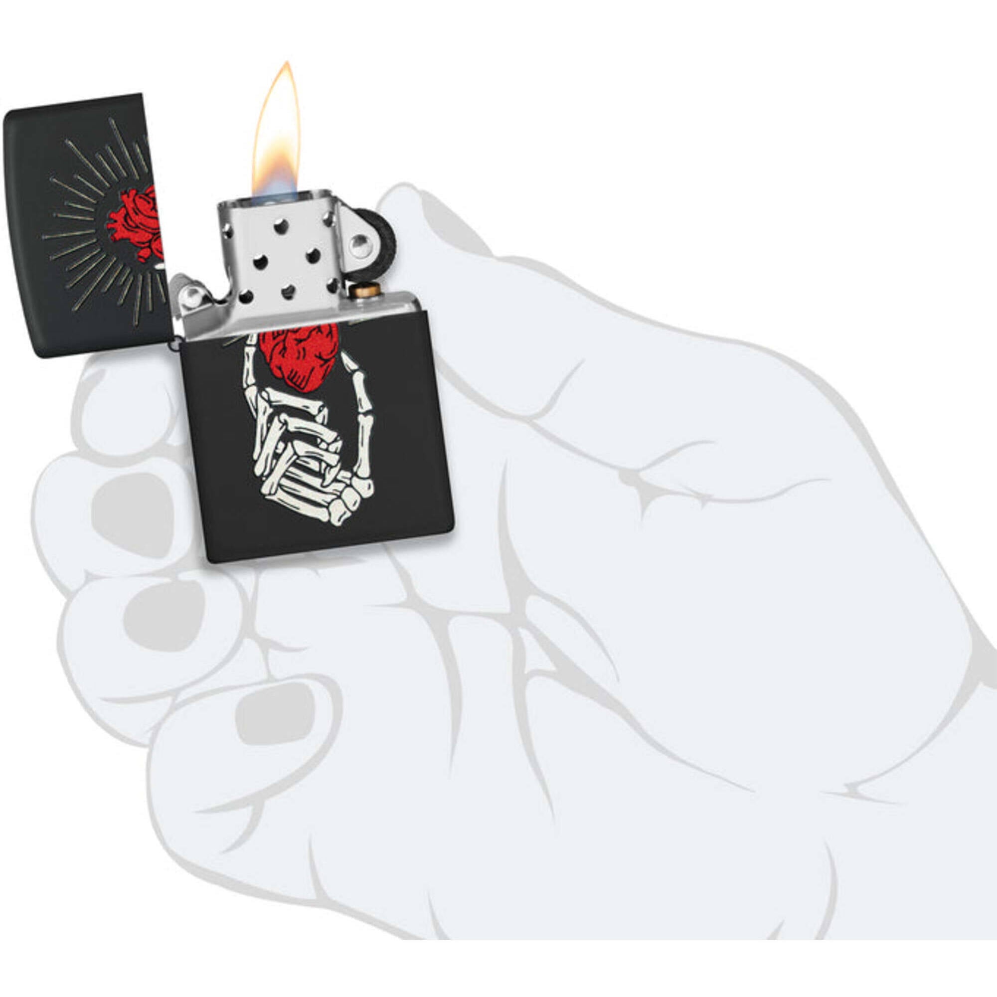 Zippo 46469 Undying Love Design Metal Windproof Pocket Lighter