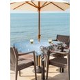 thumbnail image 2 of Outdoor Tablecloth with Umbrella Hole and Zipper, Sky Blue Christmas Square Table Cloth 60x60 Inch Waterproof Tablecloth, Winter Snowman Squirrel Cat Snowflakes Picnic Table Cover for Patio Camping, 2 of 7