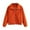 Orange, variant on 2025 Womens Cropped Corduroy Puffer Jacket Winter Jackets Warm Long Sleeve Zip Quilted Down Puffer coat with Pockets