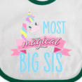 thumbnail image 4 of Inktastic Most Magical Big Sis- cute unicorn Girls Baby Bib, 4 of 4