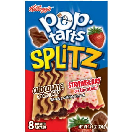 Kelloggs Pop Tarts Splitz Toaster Pastries, 8 ea
