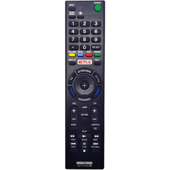 INTECHING Télécommande TV RMT-TX100U pour Sony KDL-50W800C, KDL-50W850C, KDL-55W800C, KDL-55W850C, KDL-65W800C