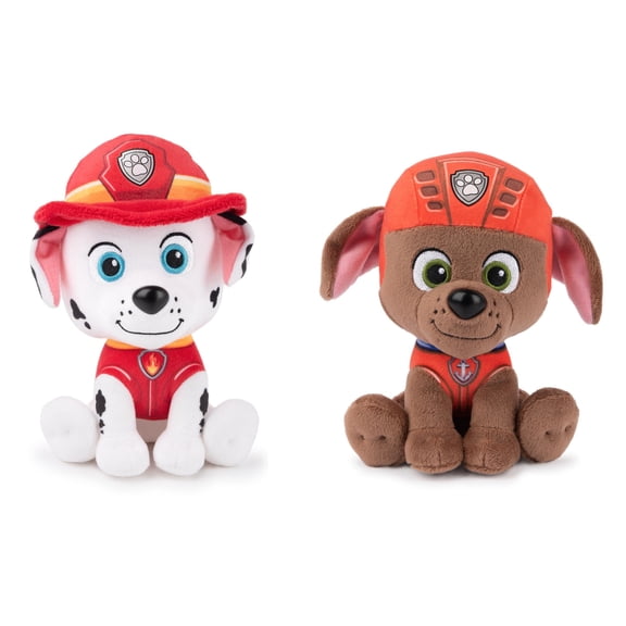 Paw Patrol Plush Bundle of 2, 6 inch Marshall and Zuma