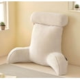 thumbnail image 2 of Sofa Bed Head Reading Pillow 75x55cm 2 Colors 100% Natural Cotton Filling Back Support Pillow for Bed Sofa, 2 of 6