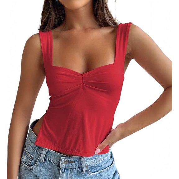 SUNBS Summer Beach Vacation Clothes for Women Spring Tank Tops Summer Y2k Teen Girls Clothes