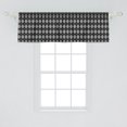 thumbnail image 2 of Ambesonne Grey Abstract Window Valance, Diamond Argyle Motif, 54" X 18", Black White, 2 of 3