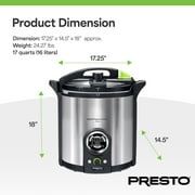 Presto Precise 02152 17 Qt Stainless Steel Electric Pressure Canner, Silver