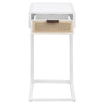 thumbnail image 4 of Amherst 1-drawer Radio Weave Cane Metal Side Table White, 4 of 8