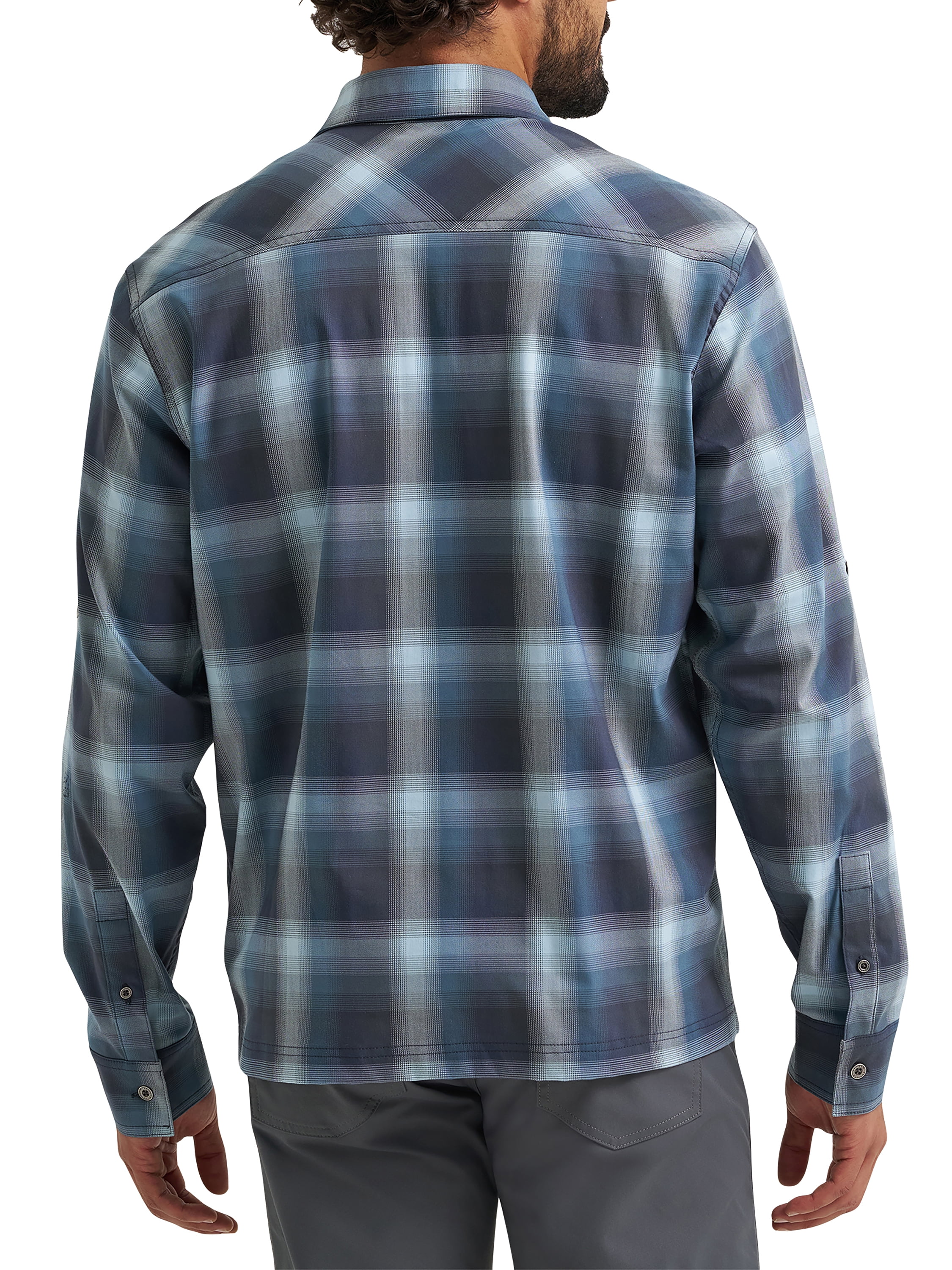 Wrangler® Men's and Big Mens Outdoor Long Sleeve All Season Stretch Shirt, Sizes S-3XL