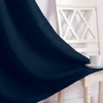 thumbnail image 3 of Homi Drapes 100% Blackout Curtain Triple Pinch Pleat Thermal Insulated Room Darkening Spill Proof Machine Washable Window Treatment Hevy Weighted Memory Shaped Panels (1 Panel, 42x84, Navy Blue), 3 of 8
