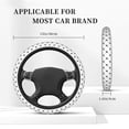 thumbnail image 5 of Daiia Black Rabbit Steering Wheel Cover Auto Steering Wheel Covers Breathable Anti-Slip Steering Wheels Car Interior Decor Accessories for Men Women Universal 15 Inch, 5 of 8