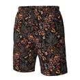 thumbnail image 6 of Uemuo Floral Pattern Men's Swim Trunks Hawaiian Beach Bathing Suit Swimsuits Beach Quick-Dry Shorts with Pockets-Small, 6 of 9