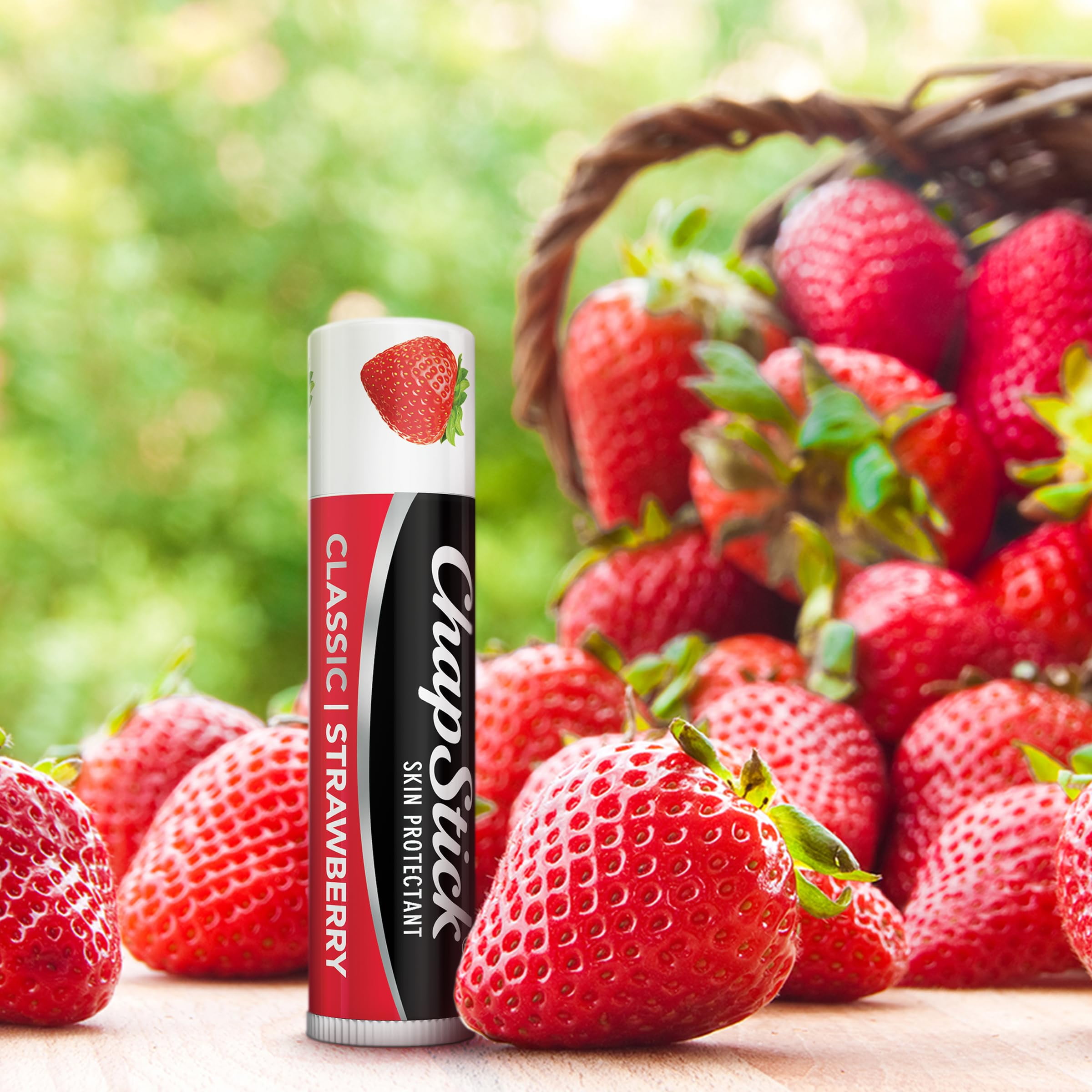 ChapStick Lip Care, Classic Strawberry 12-Count – Bulk Lip Balm, Fruity & Sweet, 0.15 Oz Ea