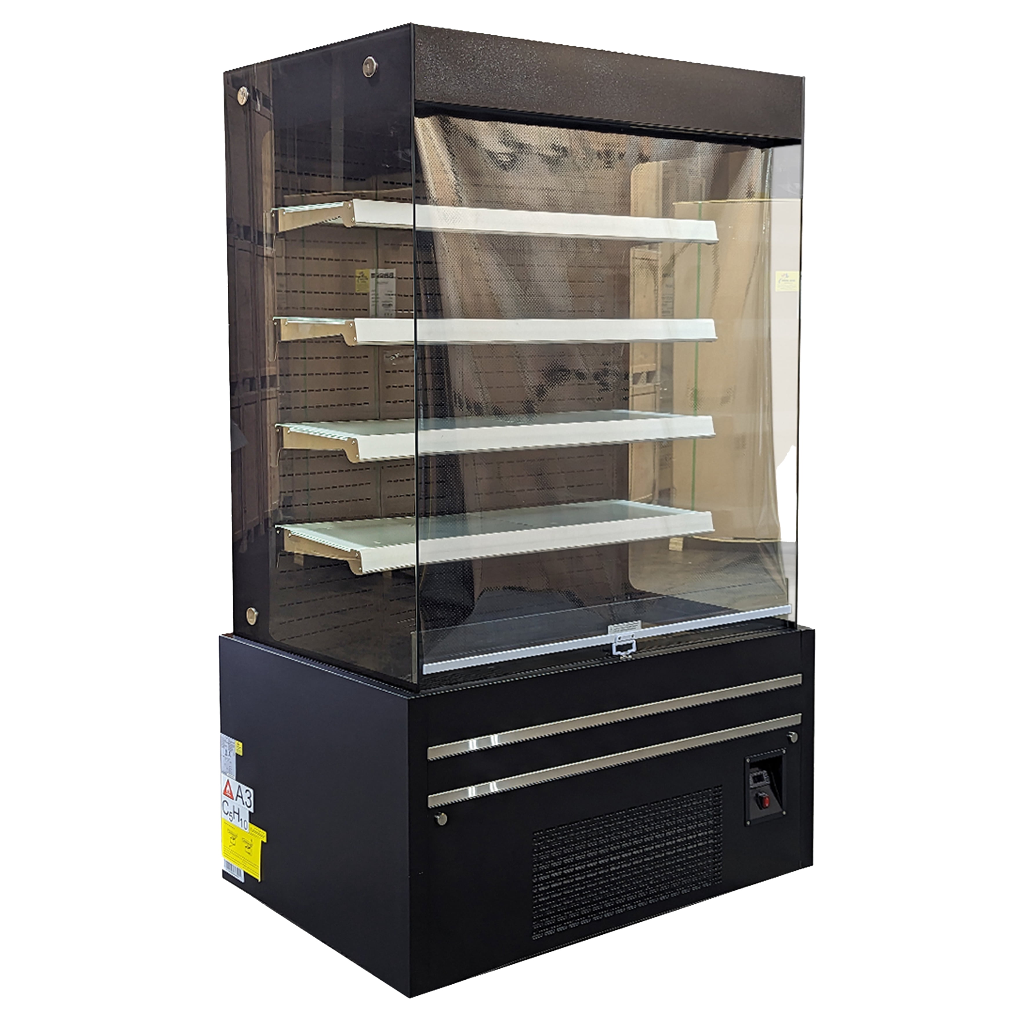 48 in. Commercial Open Air Merchandiser Refrigerator Cooler, Grab and Go Vertical Display Cooler ETL NSF