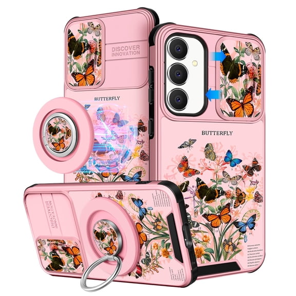 Funermei 【2in1 for Samsung Galaxy S23 FE Case Women Cute Girls Phone Cover Girly