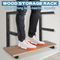 thumbnail image 3 of Level Wood Organizer and Lumber Storage Rack Wall Mount Utility Rack Wood Pipes Rack Heavy Duty Metal Lumber Shelf Holds Up LBS Indoor & Outdoor Use, 3 of 8